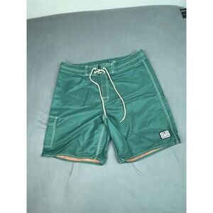 Vonzipper Swim Shorts Mens 34 Green Board Drawstring Cargo Trunks Beach Vacation